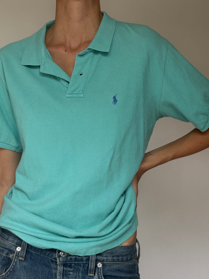 Vintage Ralph Lauren polo shirt in turquoise