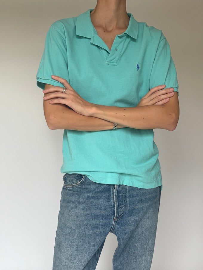 Vintage Ralph Lauren polo shirt in turquoise