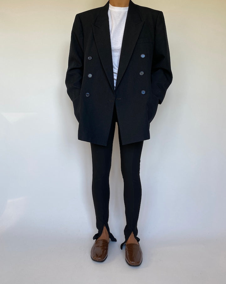 VINTAGE CHARCOAL DOUBLE BREASTED BLAZER 1567
