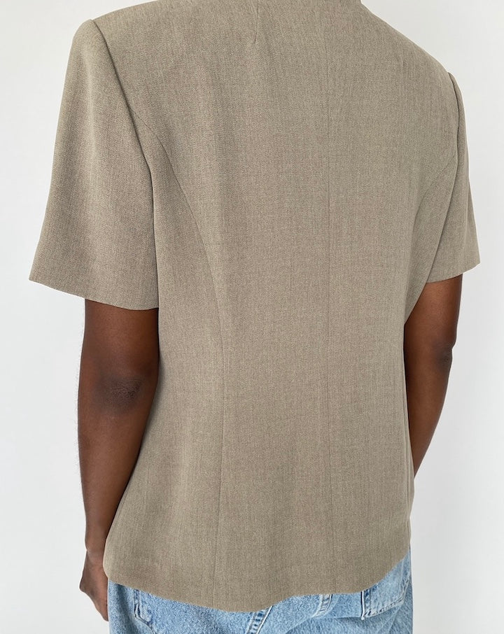 VINTAGE SHORT SLEEVE STRUCTURED TOP 4151