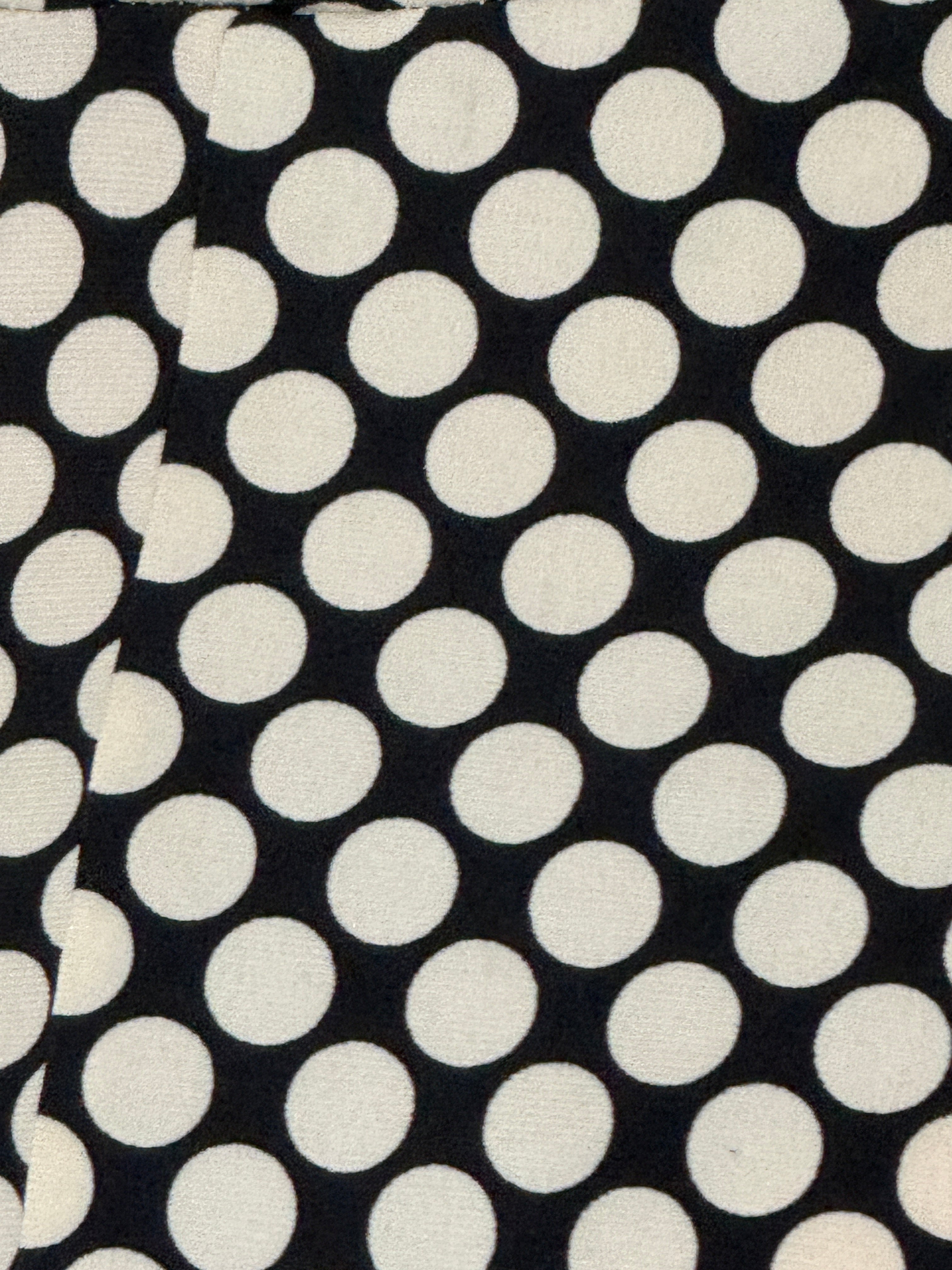 Vintage polka dot fabric close-up