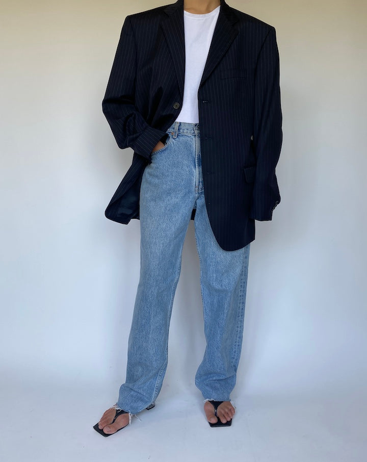 VINTAGE PINSTRIPED GIORGIO ANDREANI BLAZER 3349