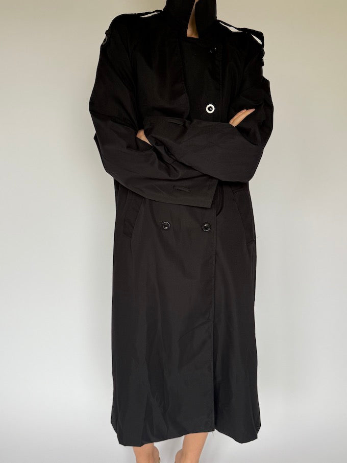 Vintage Oversized Coat Black 6037