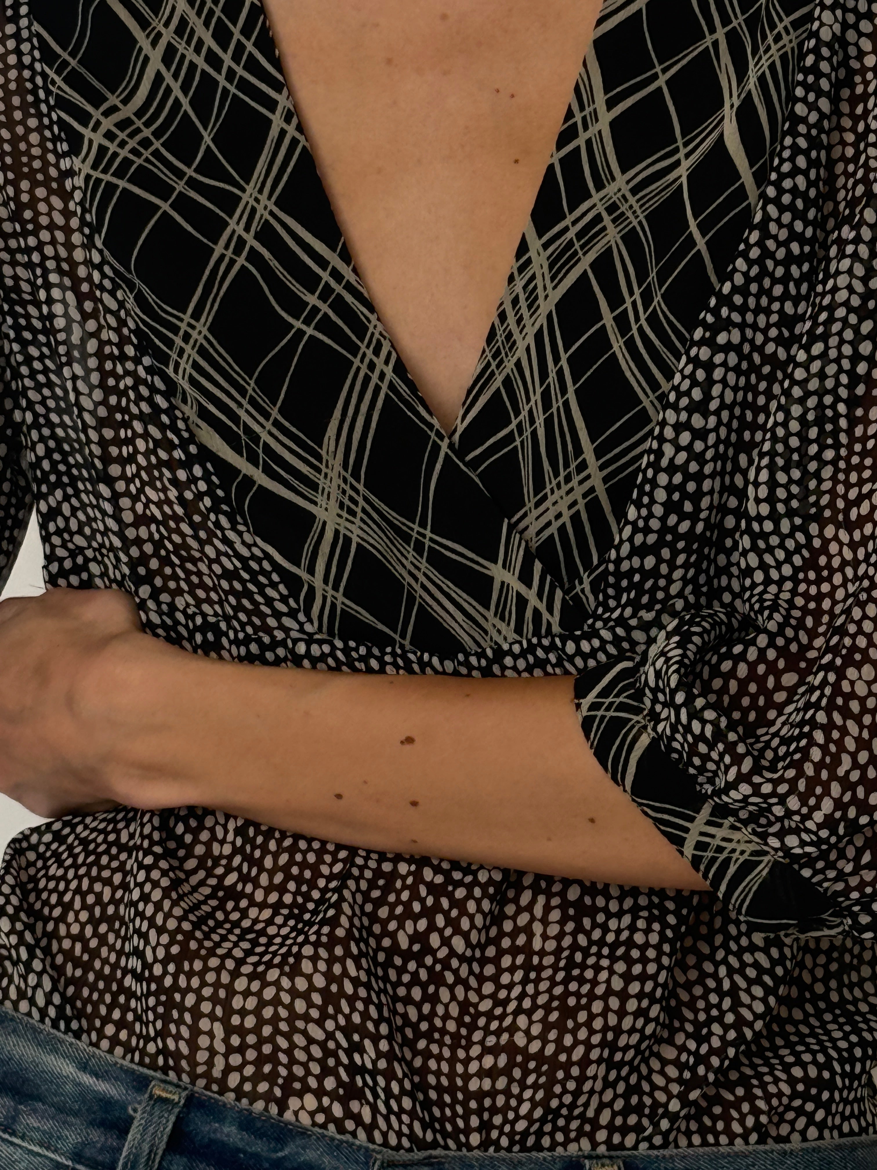 Vintage Polka Dot Blouse 7106