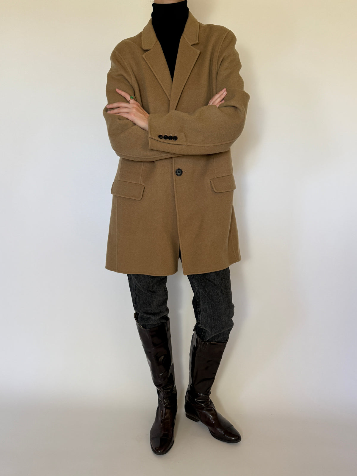 Vintage Classic Camel Shade Wool Blended Coat 5857