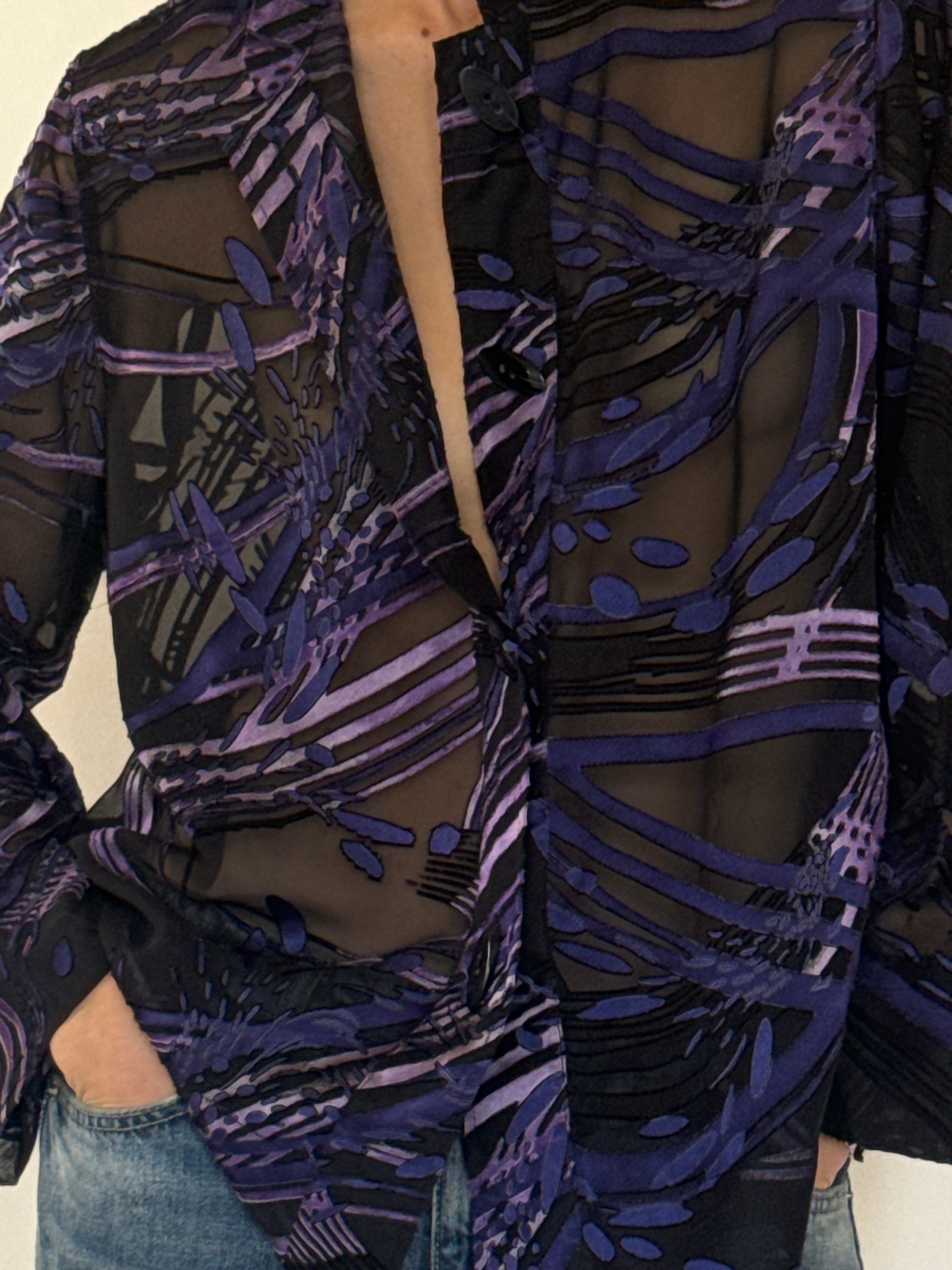 Vintage sheer fabric close-up
