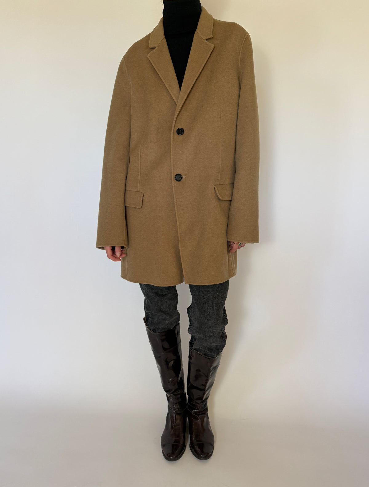 Vintage Classic Camel Shade Wool Blended Coat 5857