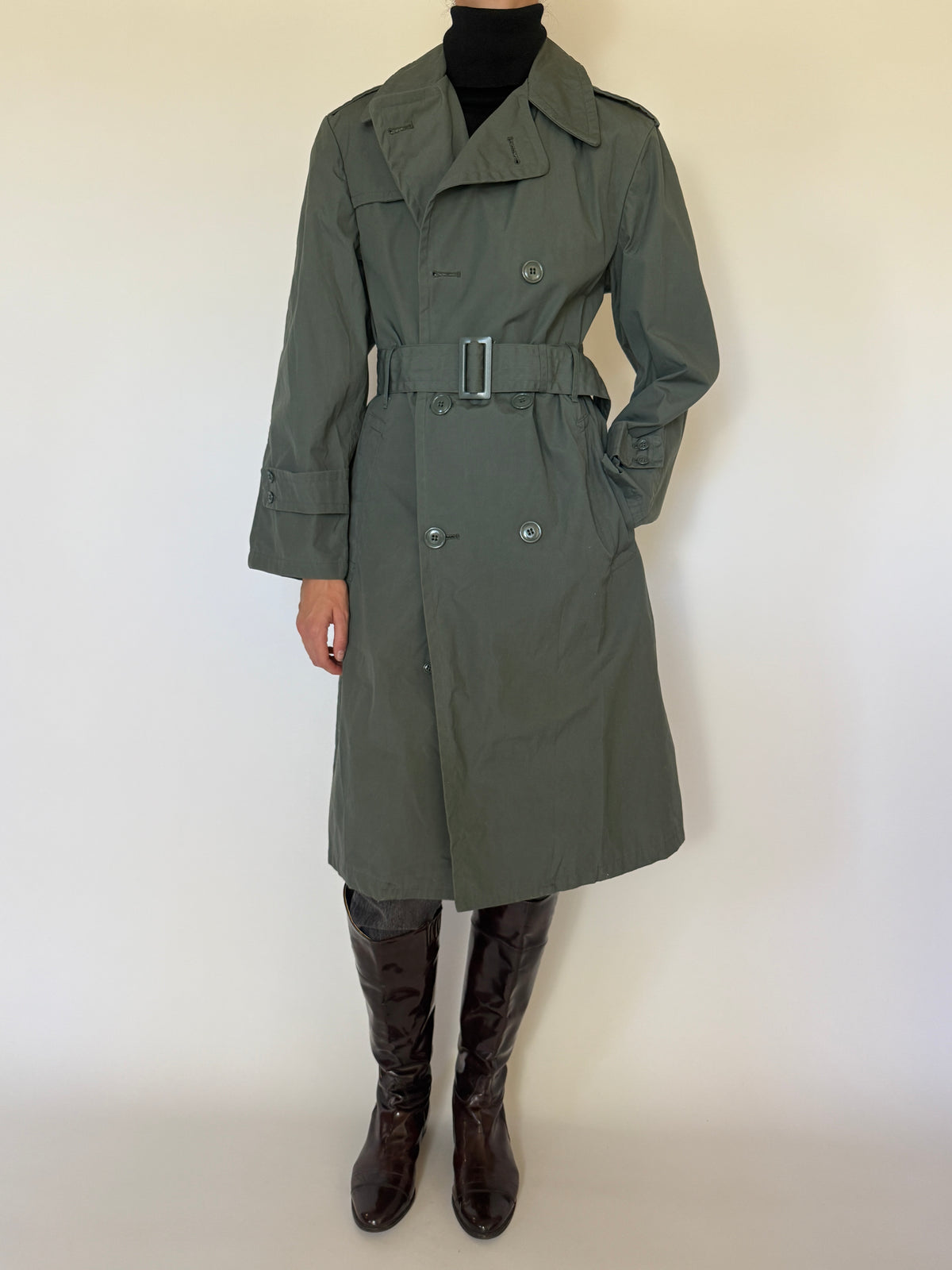 Vintage Trench Coat Green 6165