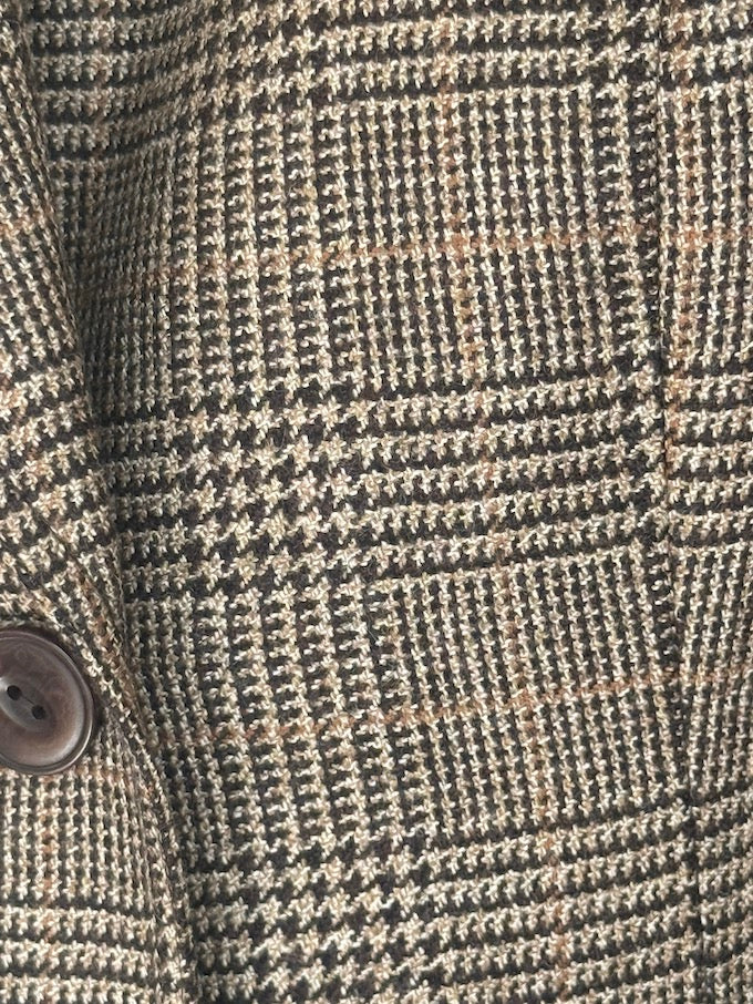 Vintage tailored plaid wool blazer 6070