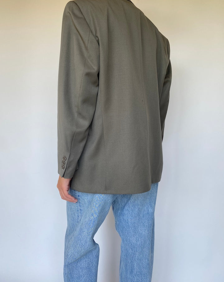 VINTAGE DOULE BREASTED WOOL BLAZER 3352