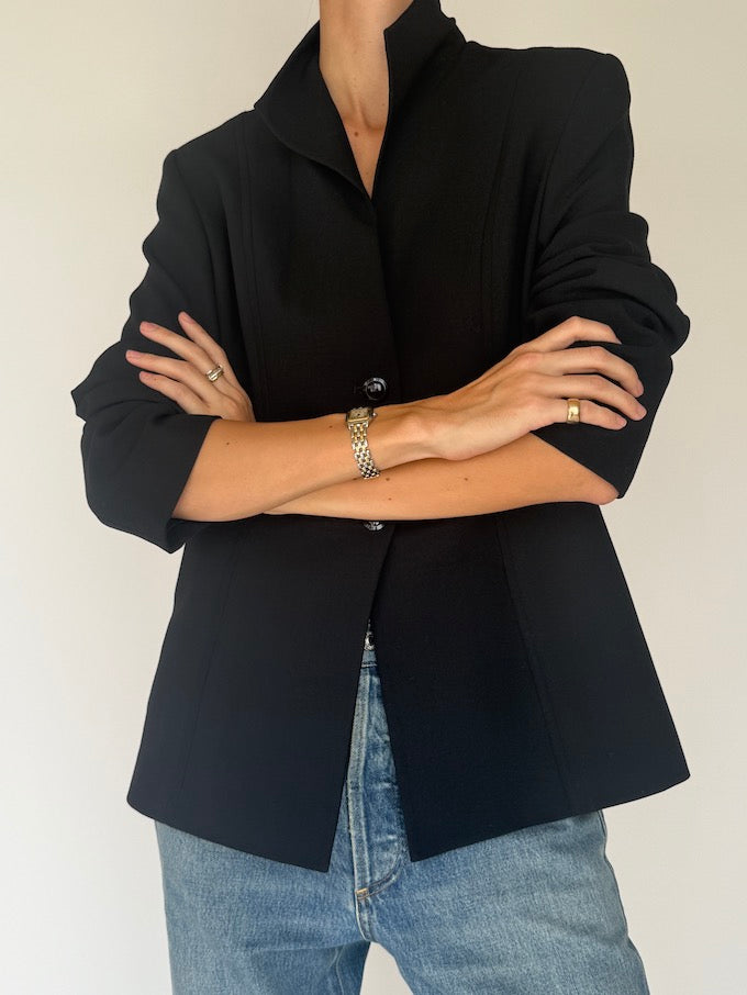 Vintage Black Fitted Blazer 5983