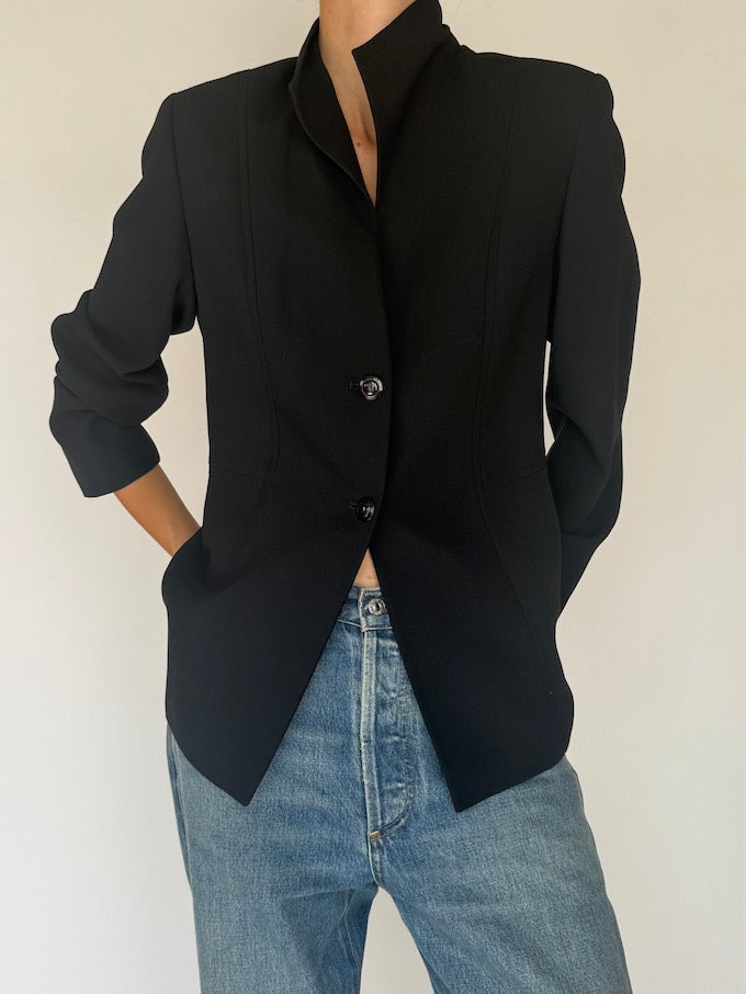 Vintage Black Fitted Blazer 5983