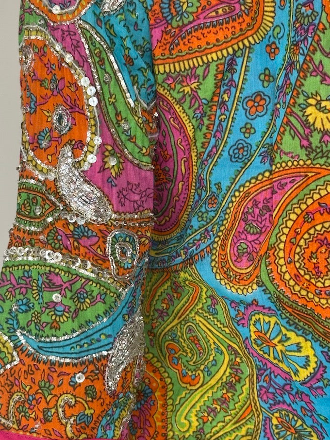 Vintage Sequin Paisley Top 6330