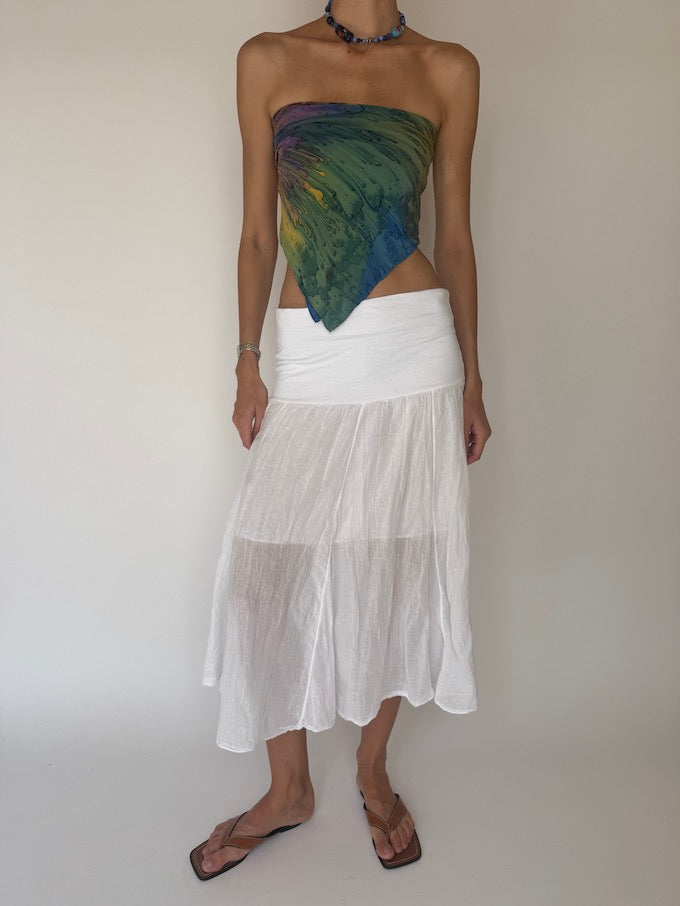 Vintage Mini Tie-Dye Top/Sarong/Scarf 6293