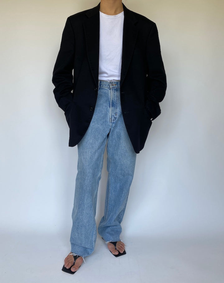 VINTAGE BLACK CASHMERE BLAZER 3355