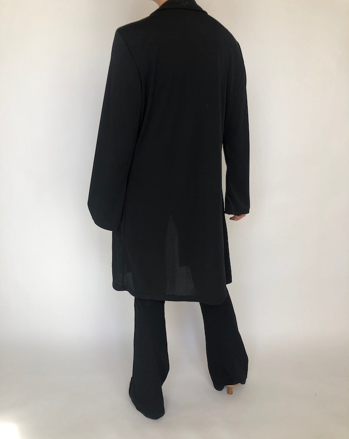 VINTAGE BLACK LONG CARDIGAN 390