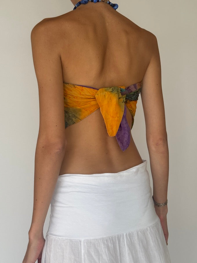 Vintage Mini Tie-Dye Top/Sarong/Scarf 6293