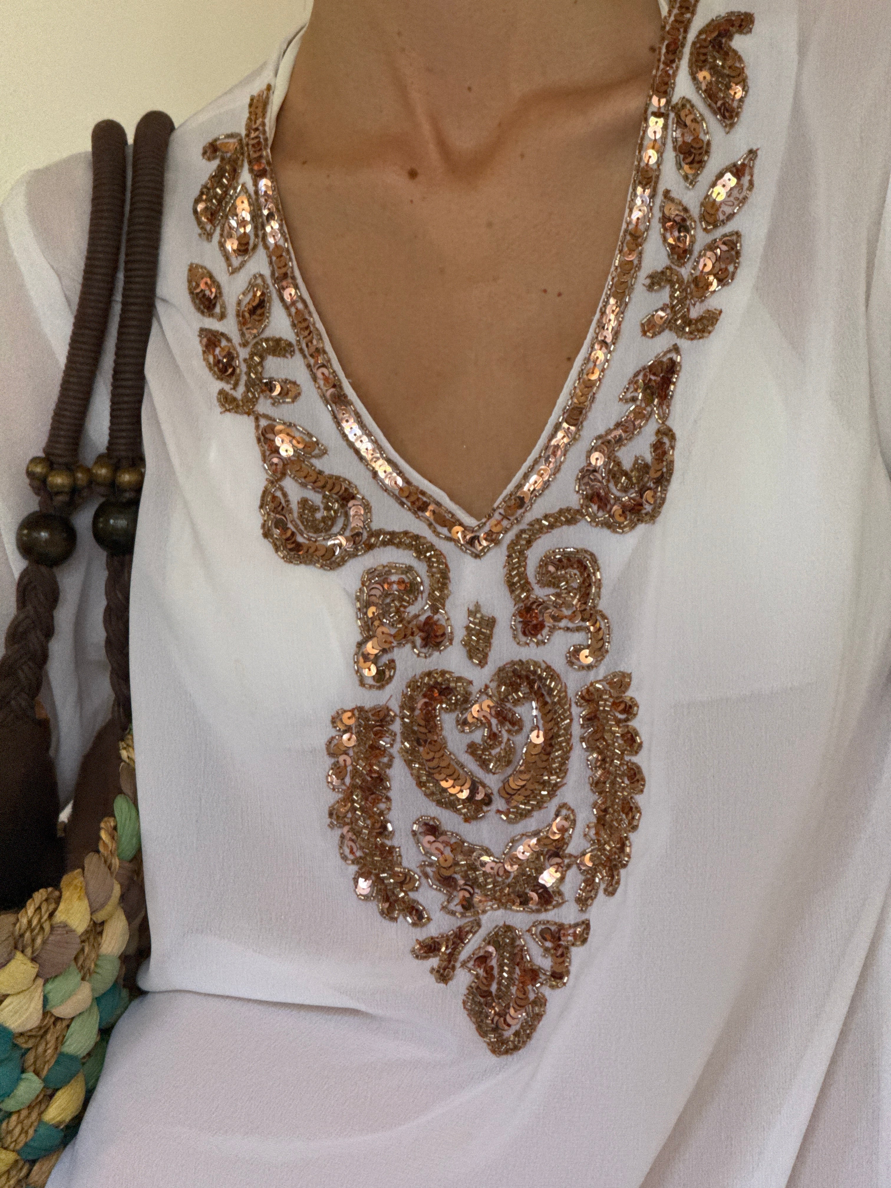 Vintage lightweight sheer fabric close-up