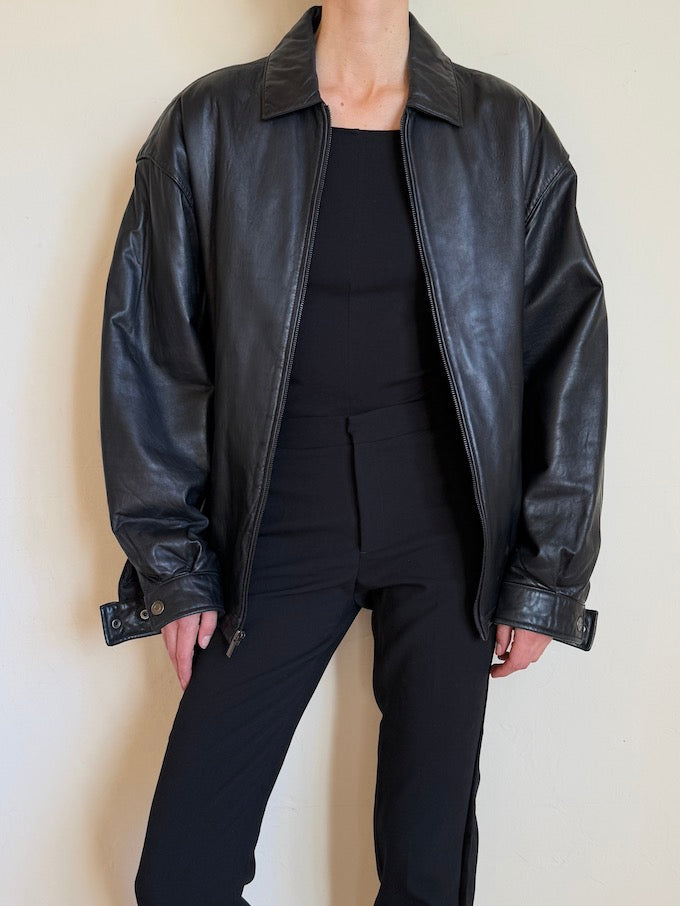 Leather jacket, vintage leather jacket, svc, shopvintagecollection