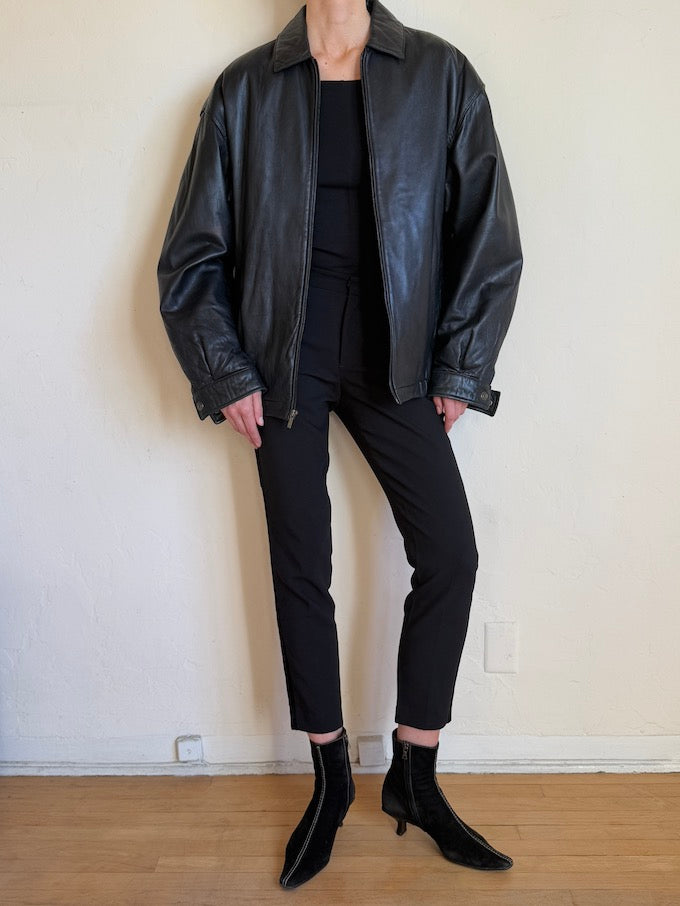 Leather jacket, vintage leather jacket, svc, shopvintagecollection