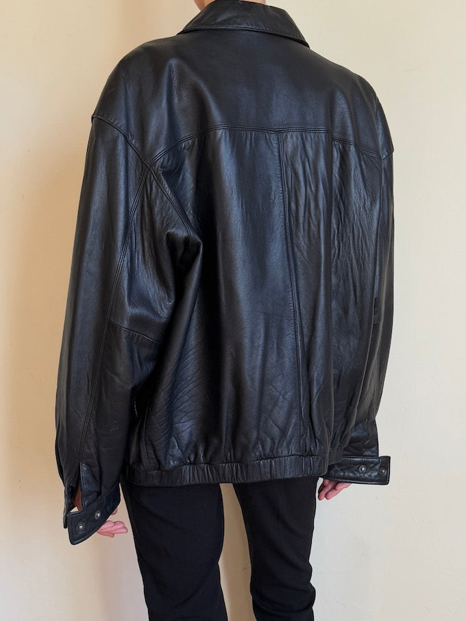 Leather jacket, vintage leather jacket, svc, shopvintagecollection