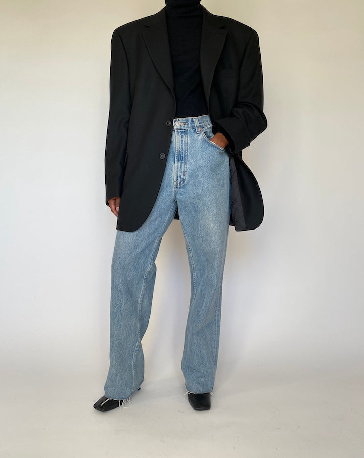 VINTAGE BLACK OVERSIZED BLAZER 4316