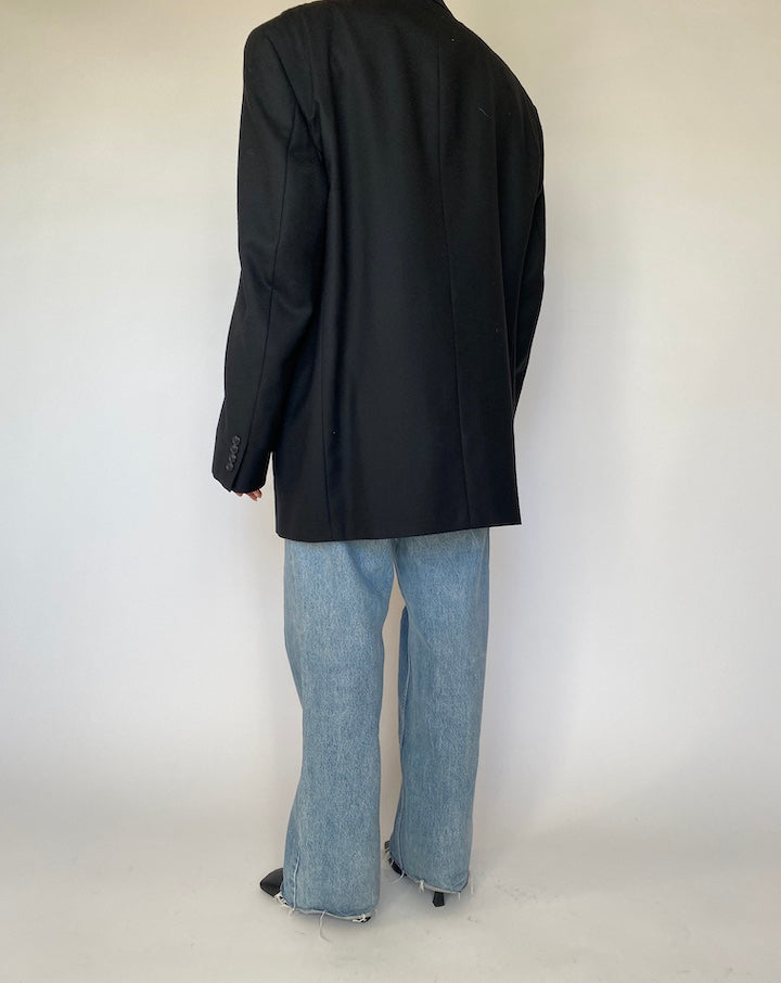 VINTAGE BLACK OVERSIZED BLAZER 4316