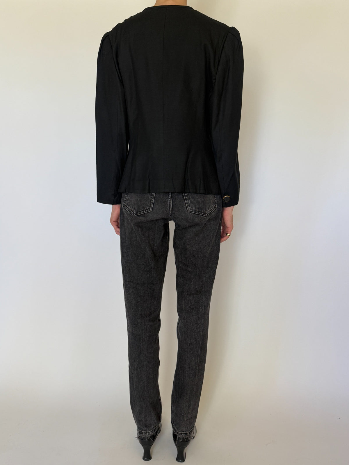 Back view showing shaping seams