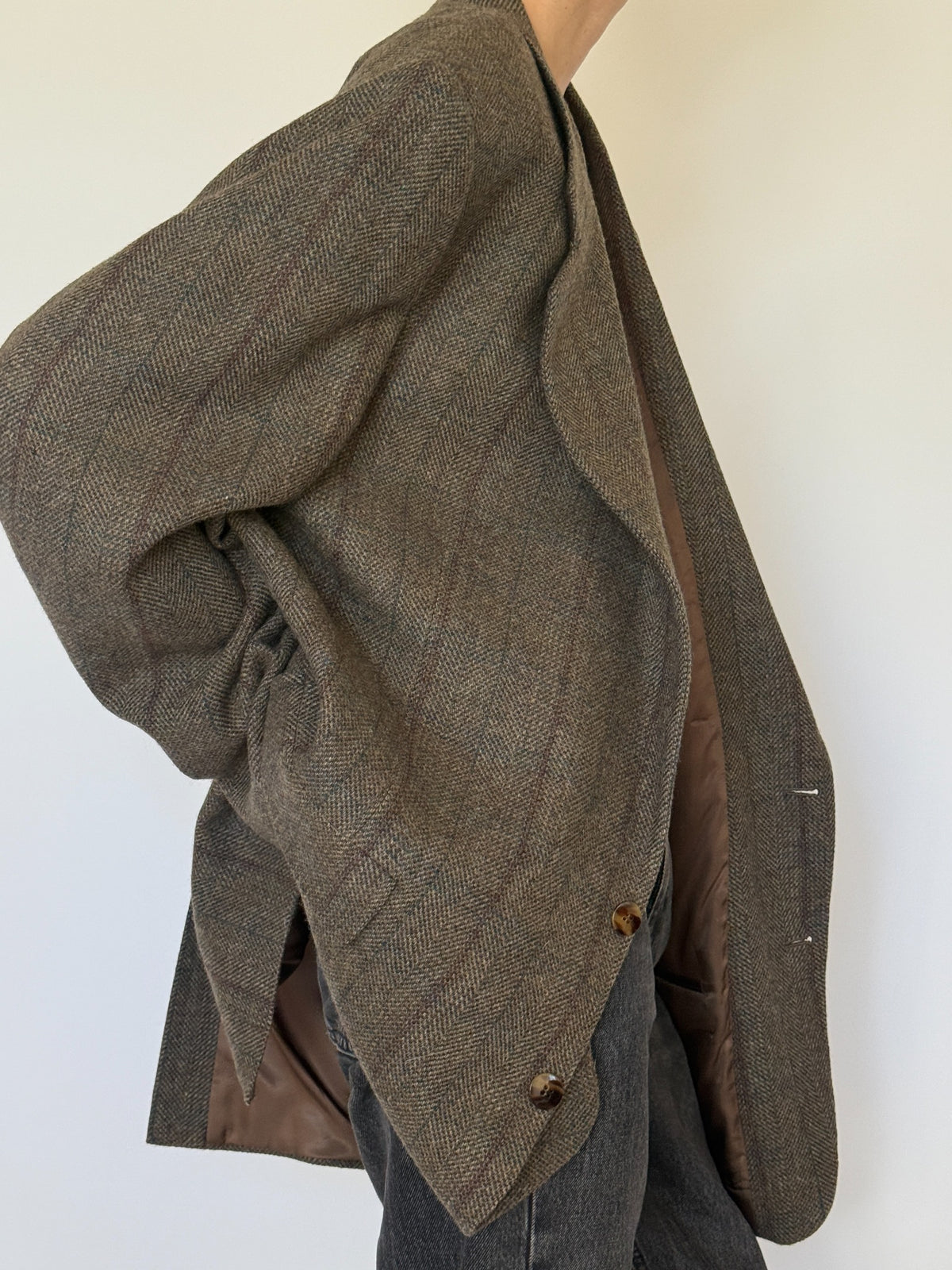 Side detail of blazer lining