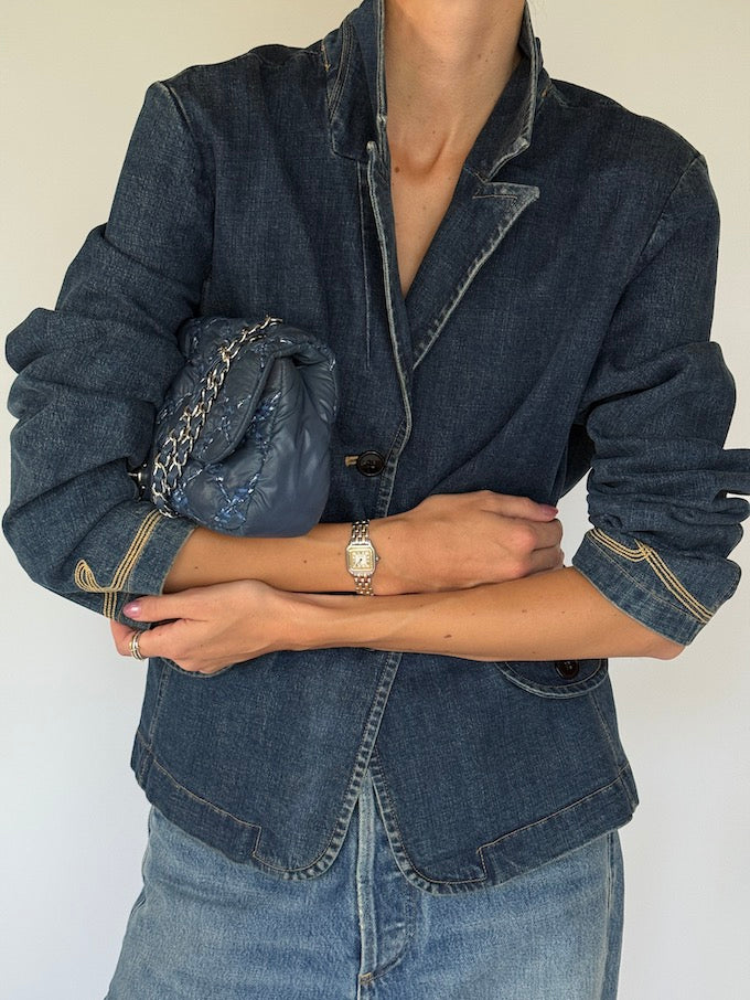 Vintage Dark Denim Blazer 6063