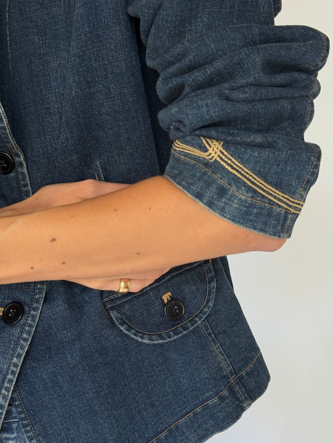 Vintage Dark Denim Blazer 6063