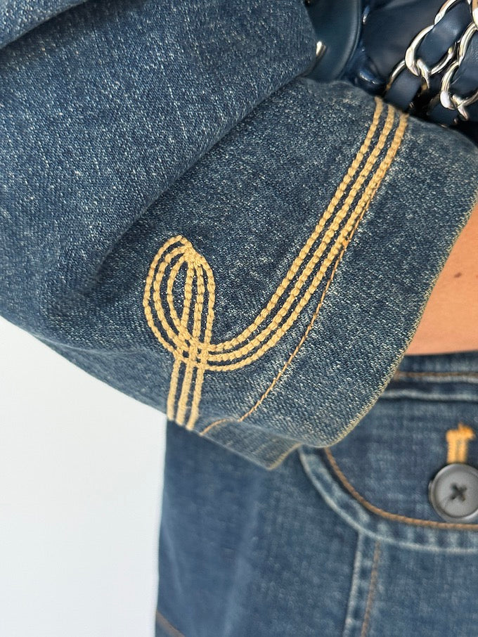 Vintage Dark Denim Blazer 6063