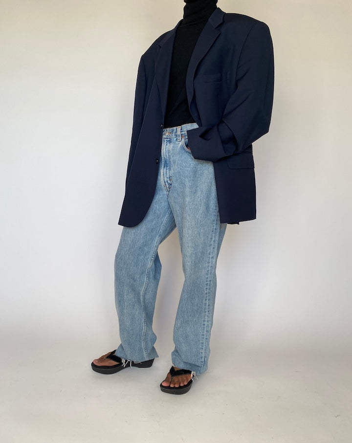 VINTAGE NAVY OVERSIZED BLAZER 4321