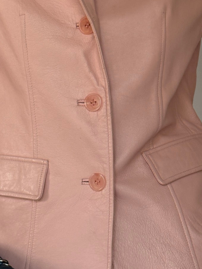 Vintage Leather Jacket Pink 5646