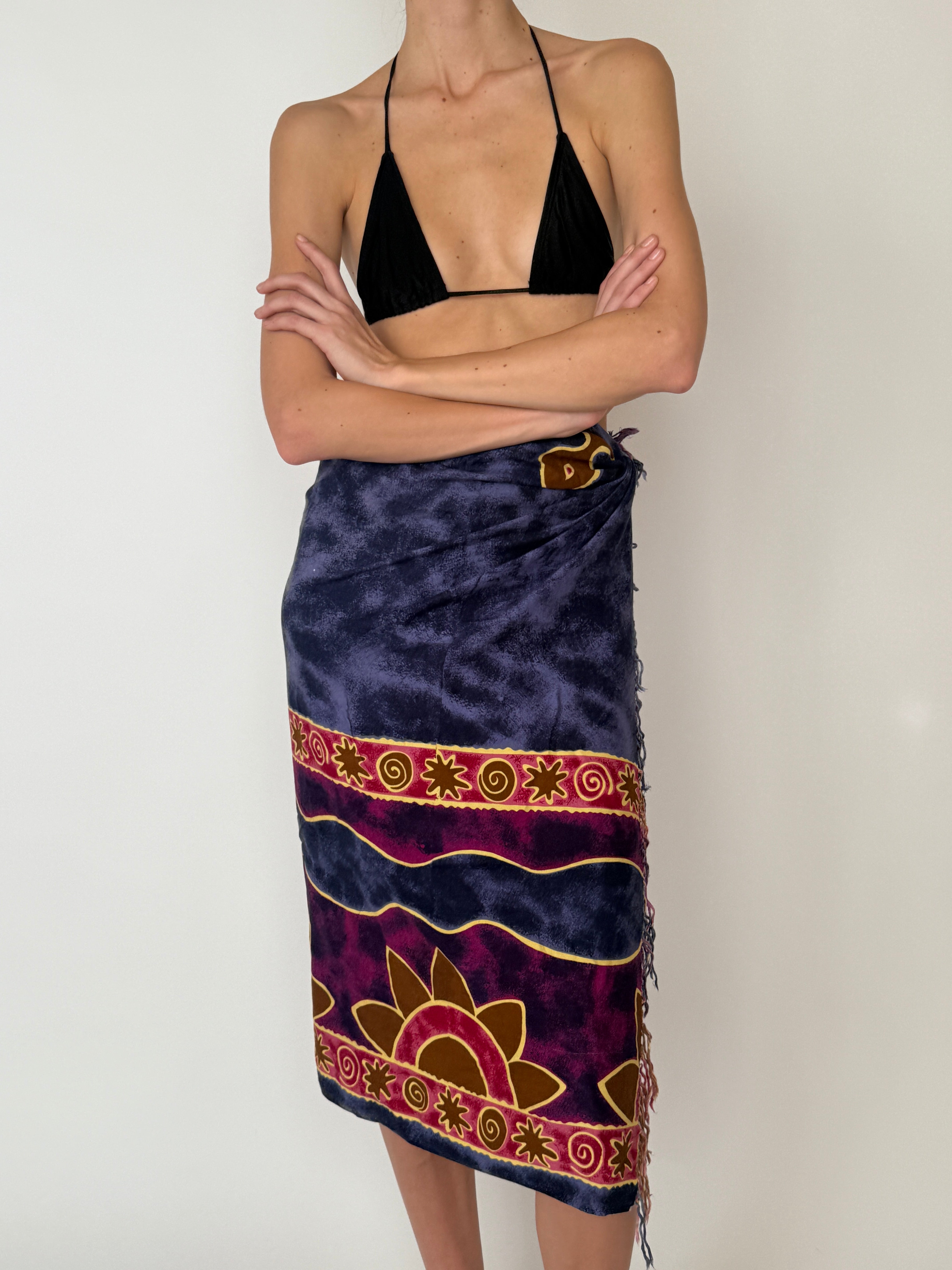 Vintage tropical beach sarong 6288