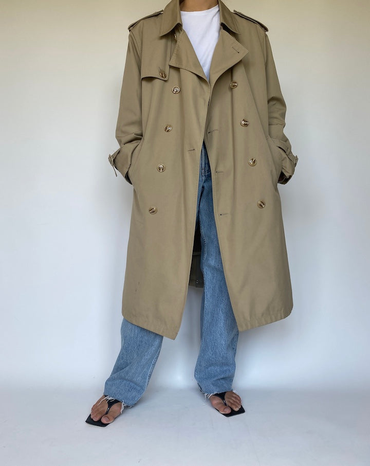 VINTAGE BEIGE TRENCH COAT 3377