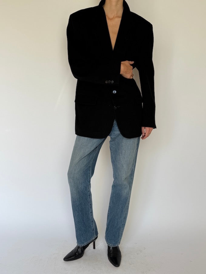 Vintage Oversized Blazer Black 6384