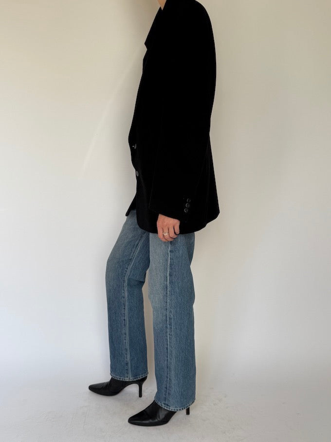 Vintage Oversized Blazer Black 6384