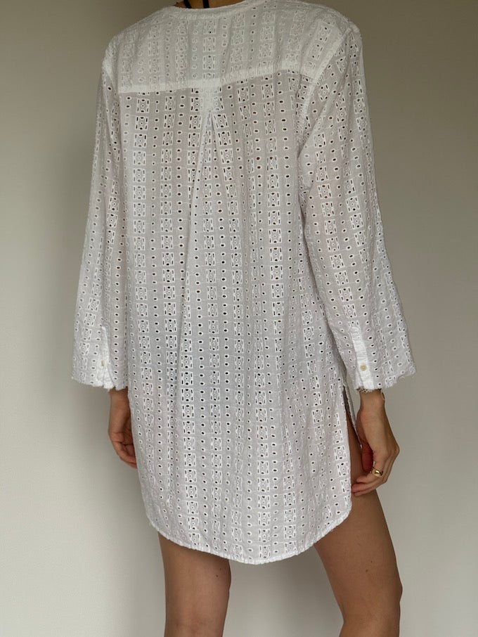 Vintage embroidered tunic white 6262