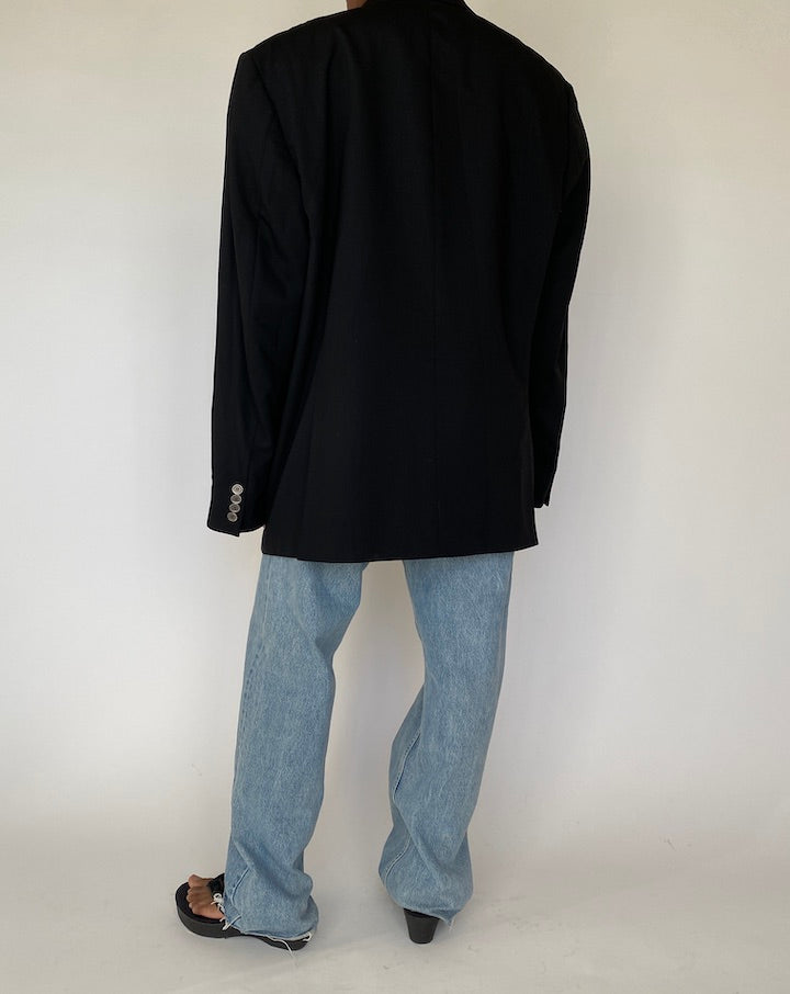 VINTAGE BLACK OVERSIZED BLAZER 4334