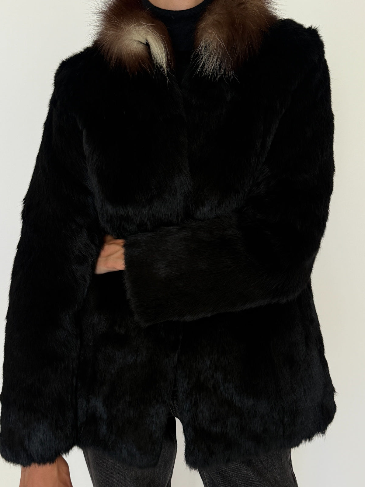Front close-up of fur jacket