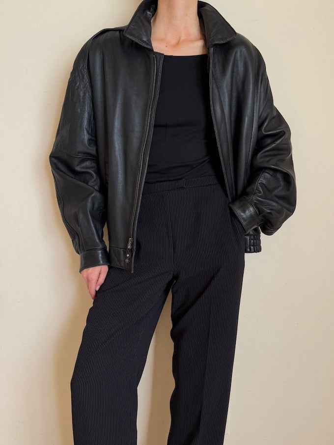 Leather jacket, vintage leather jacket, svc, shopvintagecollection