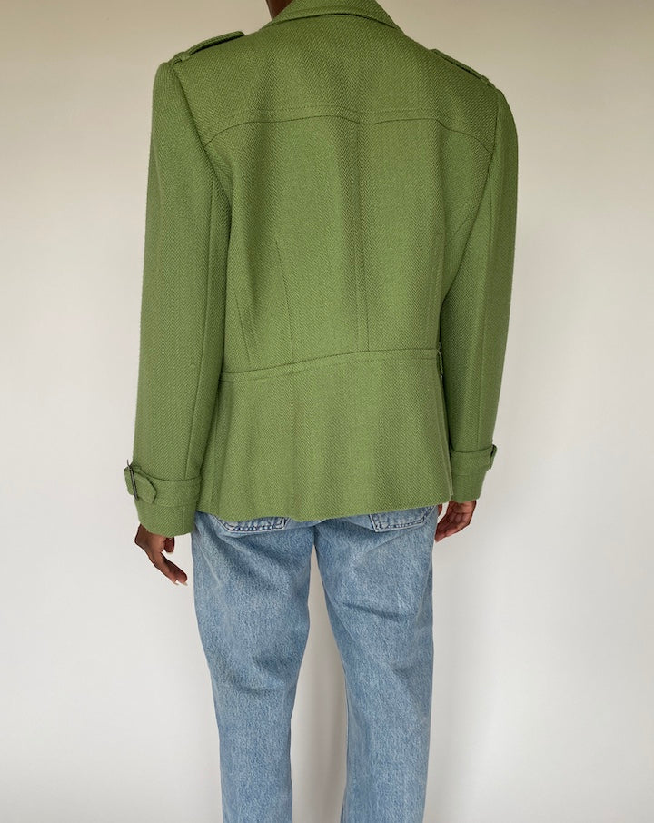 VINTAGE GREEN BLAZER 3345