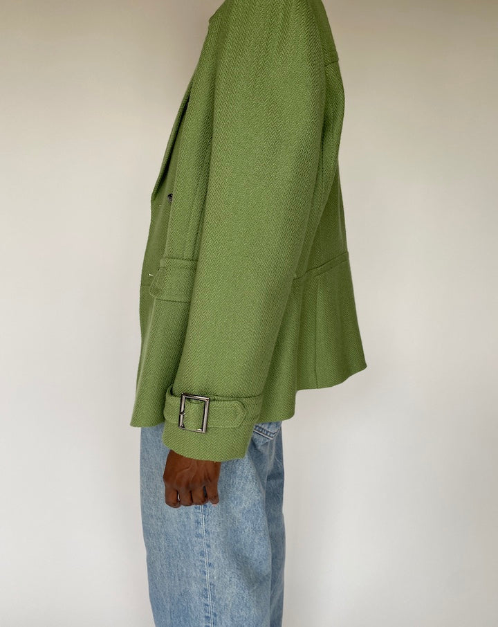 VINTAGE GREEN BLAZER 3345