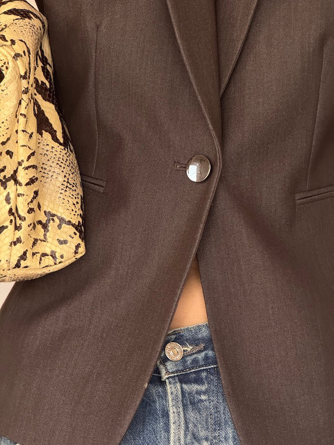Vintage Tailored Blazer Brown 6066