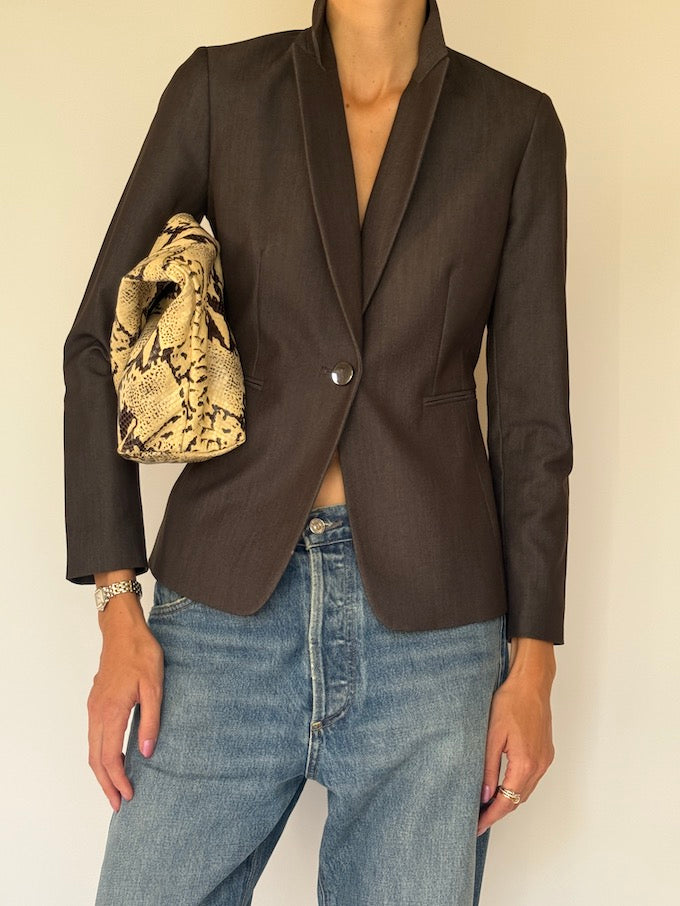 Vintage Tailored Blazer Brown 6066