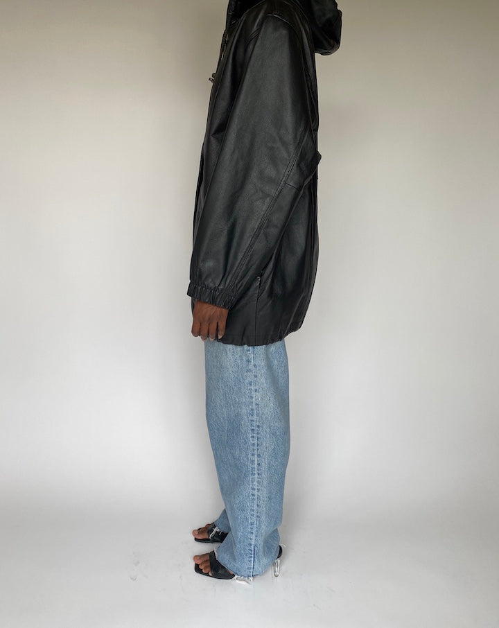 VINTAGE BLACK LEATHER JACKET 3050