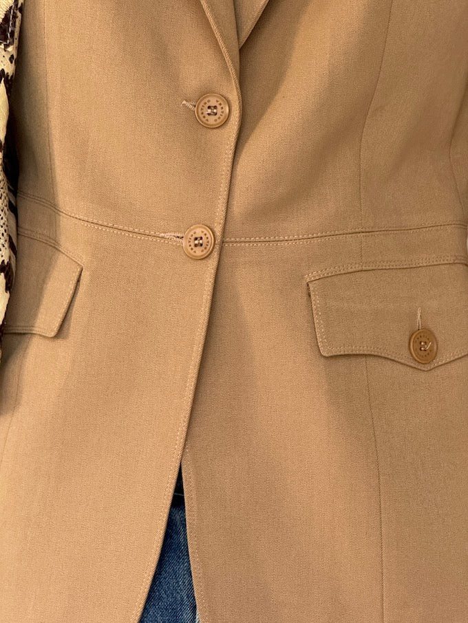 Vintage fitted blazer beige 6211
