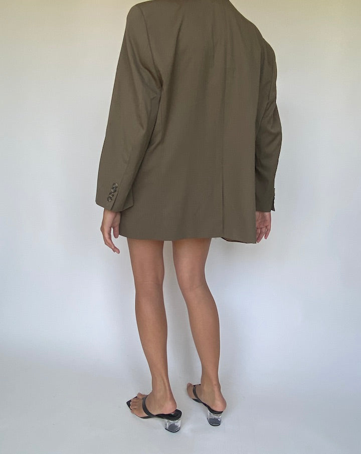 VINTAGE SINGLE BREASTED BEIGE BLAZER 3389
