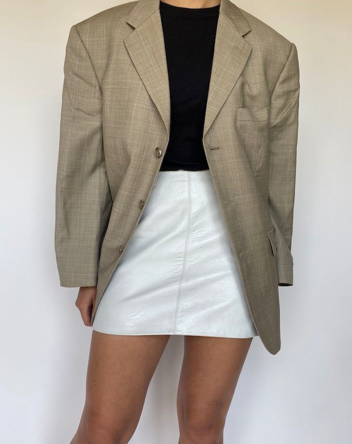 VINTAGE BEIGE WOOL BLAZER 3391